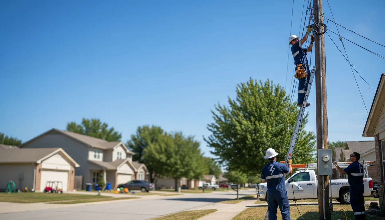 Residential electrician providing installation services in Westhoff, TX